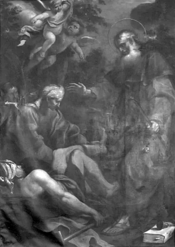 Giovanni Anastasi - Un miracolo di Sant'Antonio Abate, Sinigallia, Ancona, attribuito
